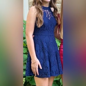 lulus homecoming dress. navy blue/dark blue. size small